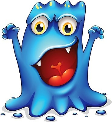 EPS 해외이미지 캐릭터 일러스트 사람없음 파란색 몬스터 해외202004 해외일러스트 일러캐릭터 컬러 파일형식 벡터