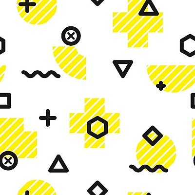 EPS 해외이미지 모양 디자인 선 백그라운드 패턴 일러스트 추상 사람없음 그래픽 노란색 검은색 원형 플랫 기하학 팝 스타일 멤피스디자인 해외202004 해외일러스트 도형 컬러 무늬 파일형식 벡터