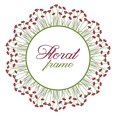 EPS 해외이미지 모양 식물 꽃 백그라운드 잎 일러스트 프레임 사람없음 낭만 원형 꽃프레임 프레임일러스트 국경 해외202004 해외일러스트 도형 컨셉 파일형식 벡터