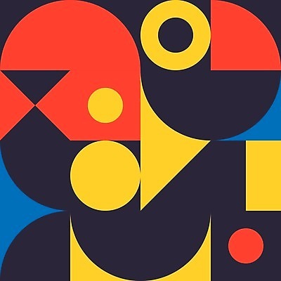 EPS 해외이미지 모양 템플릿 디자인 포스터 백그라운드 컨셉 패턴 일러스트 추상 미술 사람없음 그래픽 장식 컬러풀 노란색 원형 플랫 심플 기하학 구성 스타일 미니멀리스트 미니멀 해외202004 해외일러스트 도형 컬러 무늬 문화예술 파일형식 벡터