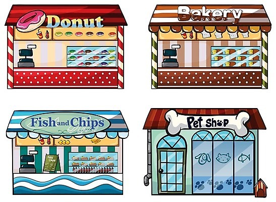 EPS 해외이미지 빵 일러스트 사람없음 건물 세트 상점 식당 전시 빵집 도넛 개뼈다귀 애완동물가게 포스기 피쉬앤칩스 해외일러스트 건축물 음식 디저트 기계 애견간식 영국음식 파일형식 벡터