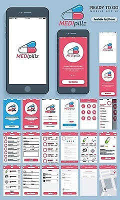 EPS 해외이미지 템플릿 지도 일러스트 비즈니스 모바일 건강 병원 사람없음 스마트폰 핸드폰 약 스크린 의사 플랫 어플리케이션 천 약속 온라인 예약 전자상거래 UI 구독 로그인 마케팅 소셜 웹디자인 인터페이스 터치스크린 목업 와이어프레임 사용자 해외202004 해외일러스트 의학 전자제품 스마트기기 의료진 직물 파일형식 벡터