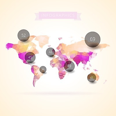 EPS 해외이미지 클립아트 디자인 지구 분홍색 백그라운드 컨셉 세계지도 지도 일러스트 비즈니스 통계 벽지 추상 그래픽 세계 지구본 보라색 자료 인포그래픽 정보 보고서 종이접기 기하학 폴리곤 해외202004 해외일러스트 종이 컬러 무늬 접기 파일형식 벡터