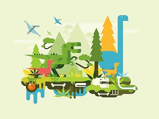 EPS 해외이미지 나무 일러스트 산 해골 사람없음 초록색 물 화석 중생대 백악기후기 벨로키랍토르 브라키오사우루스 익룡 티라노사우루스 벡터 쥬라기 해외202004 앰버 해외일러스트 자연요소 식물 컬러 뼈 역사 보석 공룡 백악기 육식공룡 파일형식