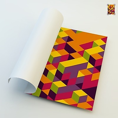 EPS 해외이미지 템플릿 디자인 종이 패턴 일러스트 추상 사람없음 책 3D 다이어리 공백 레이아웃 모자이크 시트 목업 해외202004 해외일러스트 무늬 사무용품 디지털합성 파일형식 벡터