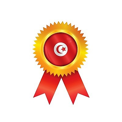 EPS 해외이미지 배너 리본 일러스트 아프리카 사람없음 빨간색 세계 라벨 경쟁 달 깃발 상패 트로피 메달 심볼 배지 광택 튀니지 해외202004 해외일러스트 자연요소 나라 컬러 컨셉 프레임 상_우승 상_상패 파일형식 벡터