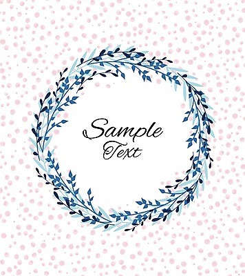 EPS 해외이미지 식물 꽃 백그라운드 잎 일러스트 프레임 사람없음 화환 낭만 원형 꽃프레임 월계수 제목 프레임일러스트 국경 해외202004 해외일러스트 도형 컨셉 파일형식 벡터