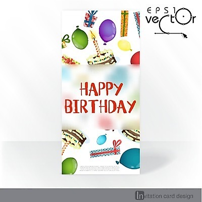 EPS 해외이미지 배너 기념일 행복 포스터 음식 일러스트 텍스트 프레임 선물 이벤트 팜플렛 타이포그라피 사람없음 파티 케이크 축하 생일 초대 축하카드 생일축하 풍선 생일카드 해외202004 해외일러스트 문자 감정 컨셉 디저트 카드_감사 파일형식 벡터