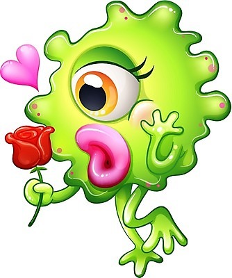 EPS 해외이미지 캐릭터 일러스트 사람없음 장미 하트 몬스터 해외202004 해외일러스트 일러캐릭터 모양 꽃 파일형식 벡터