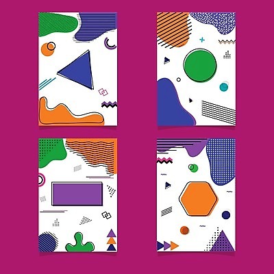 EPS 해외이미지 모양 템플릿 디자인 포스터 패턴 일러스트 비즈니스 벽지 추상 그래픽 컬러풀 유행 페인트 덮개 인사 신용카드 인쇄 질감 팝아트 정사각형 엽서 펑키 기하학 구성 그런지 목록 멤피스디자인 획기적 해외202004 해외일러스트 도형 컬러 무늬 금융 뚜껑 예절 편지 그림 파일형식 벡터