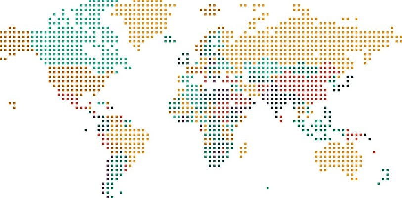 EPS 해외이미지 디자인 유럽 아시아 지구 백그라운드 세계지도 지도 일러스트 빨간색 초록색 세계 글로벌 미국 흰색 호주 대륙 정사각형 북쪽 남쪽 지리 해외202004 해외일러스트 도형 나라 컬러 북아메리카 오세아니아 방향 파일형식 벡터