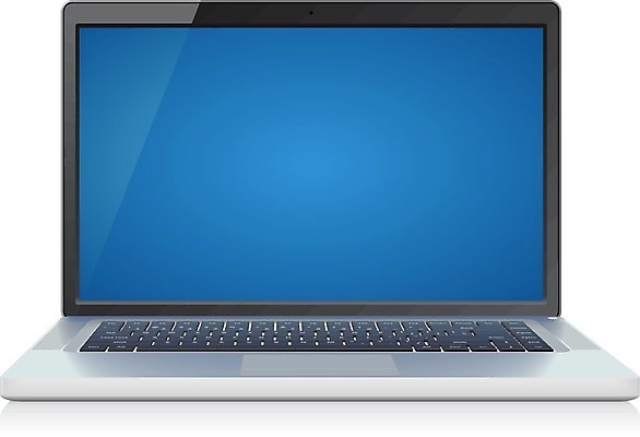 EPS 해외이미지 클립아트 일러스트 그래픽 파란색 노트북 전자제품 컴퓨터 스크린 모니터 공책 회색 흰색 키보드 은색 오브젝트 고립 해외202004 해외일러스트 컬러 문구용품 파일형식 벡터