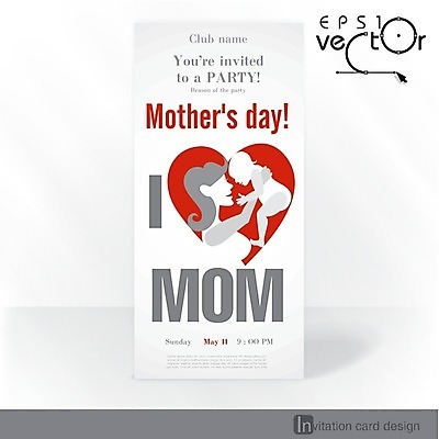 EPS 해외이미지 여자 행복 포스터 일러스트 가족 사랑 성인 두명 하트 축하 아기 어머니의날 해외202004 해외일러스트 모양 기념일 감정 컨셉 관계 사람 미국문화 파일형식 벡터