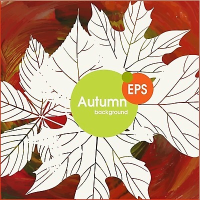 EPS 해외이미지 식물 백그라운드 단풍 잎 일러스트 자연 수채화 사람없음 빨간색 초록색 갈색 가을 기름 밤 해외202004 해외일러스트 계절 음식 컬러 견과류 생태계 파일형식 벡터