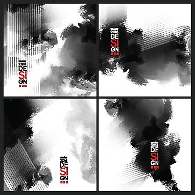 EPS 해외이미지 백그라운드 일러스트 수묵화 미술 타이포그라피 사람없음 세트 검은색 먹 번짐 국경 해외202004 해외일러스트 문자 컬러 서예 문화예술 파일형식 벡터 효과