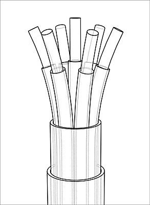 EPS 해외이미지 산업 선 백그라운드 곡선 일러스트 부분 추상 기술 3D 검은색 자료 힘 장비 에너지 흰색 네트워크 연결 스케치 유연 전자 윤곽 철사 지휘자 튜브 고립 구리 설치 전압 공급 와이어프레임 배선 해외202004 해외일러스트 컬러 무늬 미술 한자 음악가 원소 디지털합성 파일형식 벡터