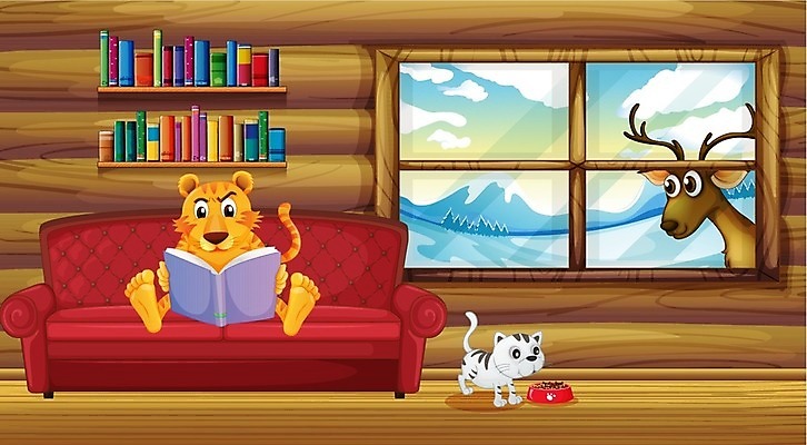 EPS 해외이미지 동물 구름 일러스트 창문 포유류 학교 하늘 사슴 선반 주택 실내 이야기 목재 그래픽 책 반려동물 스터디 소파 사무실 독서 고양이 줄무늬 오픈 호랑이 도서관 먹이 읽기 그림 육식동물 페이지 공상 시트 얇은 우화 해외202004 해외일러스트 자연요소 나무 교육 가구 무늬 의자 비즈니스 재료 모션 내부 건물 학습 파일형식 벡터