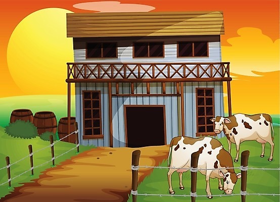 EPS 해외이미지 나무 식물 동물 잎 밭 채소 일러스트 자연 사람없음 야외 농작물 울타리 농장 농경지 일몰 소 농부 오두막 그림 외양간 밭일 해외202004 해외일러스트 직업 농업 포유류 담장 노을 생태계 파일형식 벡터