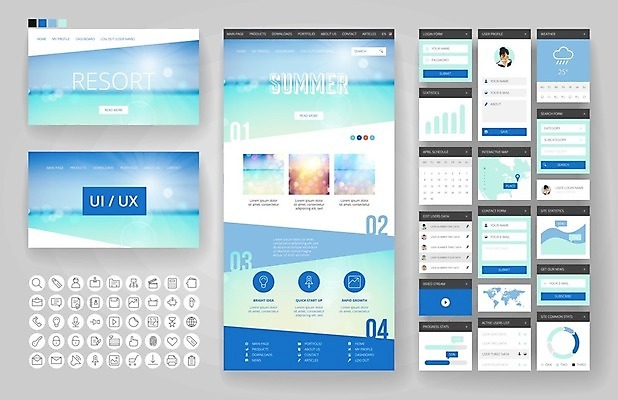 EPS 해외이미지 템플릿 디자인 바다 여행 지도 인터넷 일러스트 비즈니스 하늘 모바일 휴가 사람없음 그래픽 여름 파란색 세트 세계 햇빛 태양 웹 플랫 메뉴 휴양지 레이아웃 페이지 UI 인터페이스 해외202004 해외일러스트 자연요소 계절 컬러 장소 파일형식 벡터