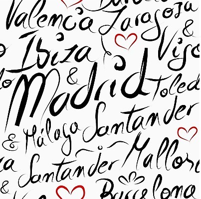 EPS 해외이미지 모양 디자인 유럽 포스터 문화 여행 백그라운드 패턴 일러스트 비즈니스 캘리그라피 텍스트 벽지 추상 사랑 단어 세계 유행 여행객 하트 도시 발표 스페인 도심 심볼 포장지 질감 타운 바르셀로나 마드리드 발렌시아 해외202004 해외일러스트 문자 감정 나라 무늬 포장 사람 파일형식 벡터