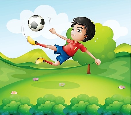 EPS 해외이미지 나무 식물 구름 남자 어린이 스포츠 백그라운드 일러스트 공 하늘 사람 이벤트 소년 야외 그래픽 초록색 파란색 축구 경쟁 게임 흰색 원형 킥 언덕 그림 고립 상대 여의주 플레이어 해외202004 해외일러스트 자연요소 도형 컬러 컨셉 모션 놀이 구기 파일형식 벡터