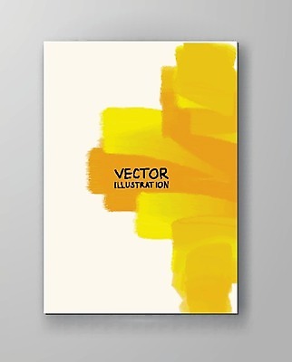 EPS 해외이미지 템플릿 디자인 배너 포스터 종이 벽 백그라운드 일러스트 벽지 수채화 미술 사람없음 그래픽 장식 노란색 페인트 얼룩 그림 캔버스 페이지 엘리먼트 해외202004 해외일러스트 컬러 문화예술 파일형식 벡터