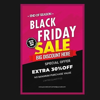 EPS 해외이미지 배너 분홍색 일러스트 이벤트 타이포그라피 사람없음 쇼핑 세일 검은색 거래 블랙프라이데이 해외202004 해외일러스트 문자 컬러 데이이벤트 파일형식 벡터