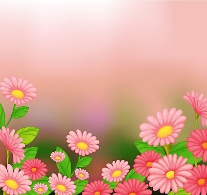 EPS 해외이미지 꽃 분홍색 일러스트 사람없음 정원 해외202004 해외일러스트 식물 컬러 파일형식 벡터