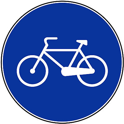 EPS 클립아트 육상교통 상징 일러스트 사람없음 자전거 표지판 심볼 도로표지판 자전거전용도로 국내일러스트 도로 교통수단 알림판 바이크 전용도로 파일형식 벡터