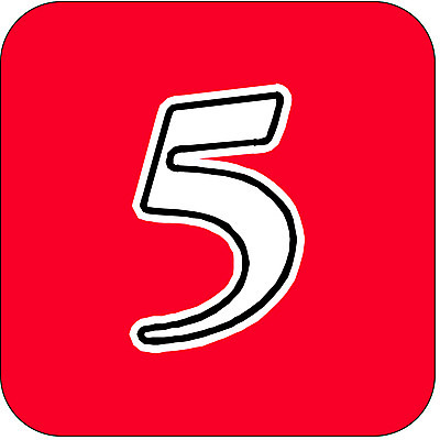 EPS 문자 기호 교육 일러스트 사람없음 빨간색 숫자 오 심볼 5 수학교육 국내일러스트 컬러 수학 파일형식 벡터