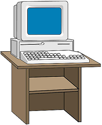 EPS 일러스트 사람없음 컴퓨터 모니터 사무용품 가전제품 키보드 본체 컴퓨터책상 국내일러스트 문구용품 전자제품 책상 파일형식 벡터