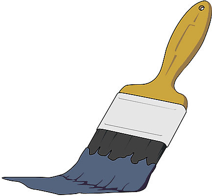 EPS 생활용품 일러스트 페인팅 사람없음 페인트 붓 페인트붓 솔질 국내일러스트 오브젝트 파일형식 벡터