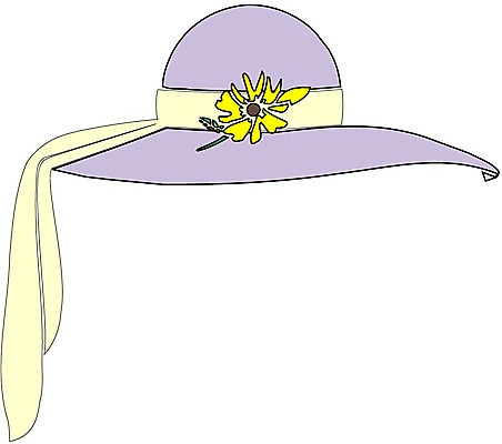 EPS 모자 잡화 꽃 일러스트 사람없음 보라색 묶기 중절모 클로슈 국내일러스트 식물 모자_잡화 컬러 모션 파일형식 벡터