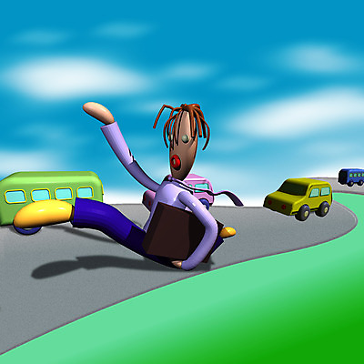 JPG 주간 캐릭터 도로 일러스트 교통시설 자동차 버스 야외 컴퓨터그래픽 3D 출근 동화나라 애니메이션 가상인물 일러캐릭터 자연요소 길 육상교통 교통 상상 동화 대중교통 그래픽 디지털합성 시설 출퇴근 파일형식