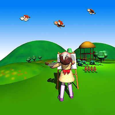 JPG 주간 나무 식물 동물 캐릭터 여자 꽃 어린이 꽃밭 일러스트 조류 하늘 산 미술 사람 풍경 잔디 초원 야외 컴퓨터그래픽 울타리 3D 목초지 그리기 오두막 언덕 그림 참새 동화나라 애니메이션 풍경화 여자만 어린이만 소녀만 일러캐릭터 자연요소 모션 동화 문화예술 그래픽 담장 목장 디지털합성 파일형식 초원_자연