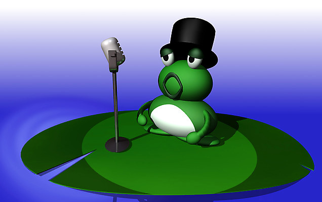 JPG 동물 척추동물 캐릭터 동물캐릭터 잎 일러스트 상상 양서류 사람없음 컴퓨터그래픽 3D 연못 마이크 동화나라 애니메이션 개구리캐릭터 일러캐릭터 식물 음향기기 동화 개구리 그래픽 디지털합성 파일형식