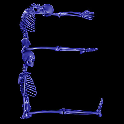 JPG 문자 기호 알파벳 영어 일러스트 의학 뼈 해골 사람없음 컴퓨터그래픽 치료 3D E 휴먼 국내일러스트 그래픽 디지털합성 파일형식
