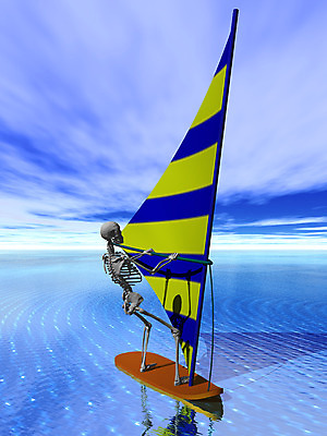 JPG 주간 스포츠 바다 요트 일러스트 뼈 해골 사람없음 컴퓨터그래픽 레포츠 3D 윈드서핑 장기 근골격기관 휴먼 국내일러스트 자연요소 신체 배_교통 레저 그래픽 수상스포츠 장기_의학 디지털합성 파일형식