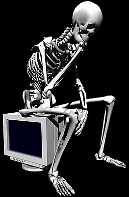 JPG 생각 일러스트 뼈 해골 앉기 사람없음 컴퓨터그래픽 전자제품 컴퓨터 3D 모니터 컴퓨터용품 장기 근골격기관 휴먼 국내일러스트 신체 모션 그래픽 장기_의학 디지털합성 오브젝트 파일형식