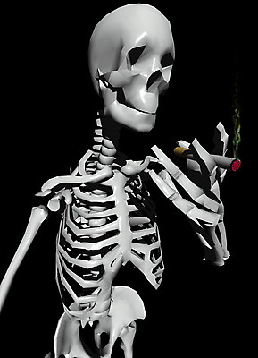 JPG 일러스트 뼈 해골 흡연 담배 사람없음 컴퓨터그래픽 3D 장기 근골격기관 휴먼 국내일러스트 신체 그래픽 장기_의학 디지털합성 파일형식