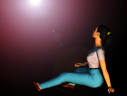 JPG 전신 여자 일러스트 사람 앉기 컴퓨터그래픽 빛 3D 휴먼 여자만 국내일러스트 모션 그래픽 디지털합성 파일형식