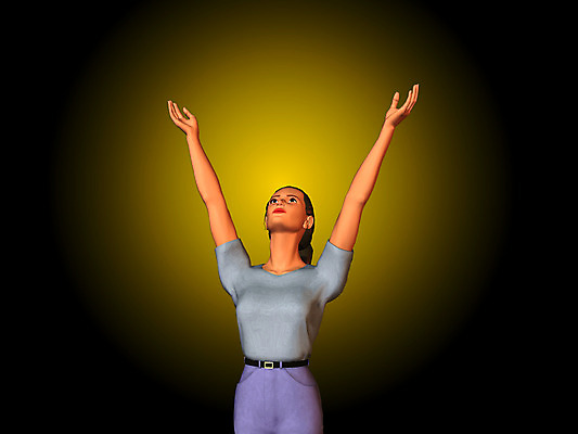 JPG 여자 일러스트 사람 상반신 컴퓨터그래픽 3D 손들기 만세 기지개 휴먼 여자만 국내일러스트 모션 그래픽 디지털합성 파일형식