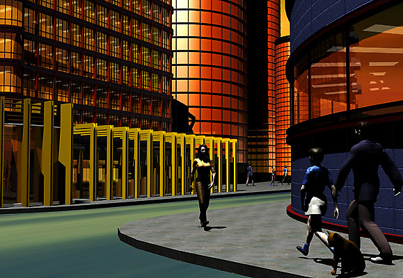 JPG 건축물 도로 백그라운드 일러스트 교통시설 사람 풍경 빌딩 야외 건물 컴퓨터그래픽 3D 도시 미래도시 휴먼 국내일러스트 건축 길 교통 미래 그래픽 디지털합성 시설 파일형식