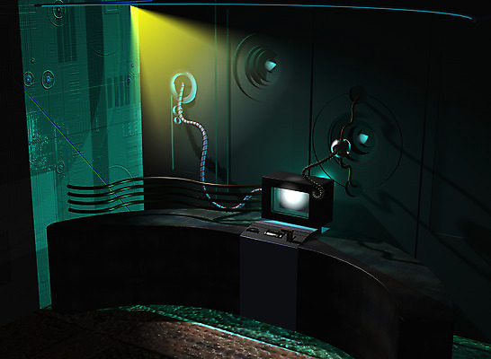 JPG 백그라운드 일러스트 미래 사람없음 컴퓨터그래픽 전자제품 컴퓨터 3D 우주 모니터 기계 스페이스 국내일러스트 도형 컨셉 그래픽 디지털합성 파일형식