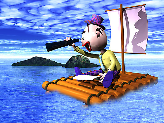 JPG 주간 캐릭터 남자 바다 섬 일러스트 하늘 한명 사람 20대 성인 야외 컴퓨터그래픽 3D 망원경 뗏목 남자만 남자한명만 성인남자만 청년만 청년남자만 청년남자한명만 성인한명만 성인남자한명만 성인만 일러캐릭터 자연요소 1 교통수단 배_교통 청년 그래픽 디지털합성 파일형식