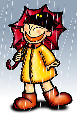 JPG 캐릭터 라이프스타일 여자 어린이 일러스트 우산 자연 날씨 한명 웃음 사람 소녀 비 우비 일과 소서 여자만 여자한명만 어린이만 소녀만 소녀한명만 일러캐릭터 자연요소 1 옷 표정 생활 여름 절기 생태계 파일형식