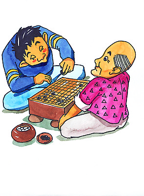 JPG 할아버지 남자 일러스트 가족 사람 취미 두명 그림 바둑 일반 바둑판 남자만 성인남자만 노인만 성인만 노인남자만 국내일러스트 노년 관계 놀이 파일형식