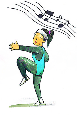 JPG 여자 음악 음표 일러스트 건강 한명 사람 20대 성인 운동 그림 에어로빅 일반 율동 여자만 여자한명만 성인여자만 청년만 청년여자만 성인한명만 청년여자한명만 성인여자한명만 성인만 국내일러스트 1 기호 문화예술 청년 춤 파일형식