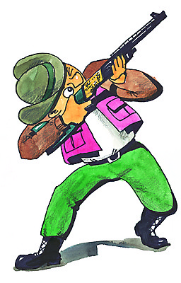 JPG 직업 남자 일러스트 한명 사람 레포츠 총 그림 사냥 사냥꾼 일반 국내일러스트 1 무기 레저 파일형식