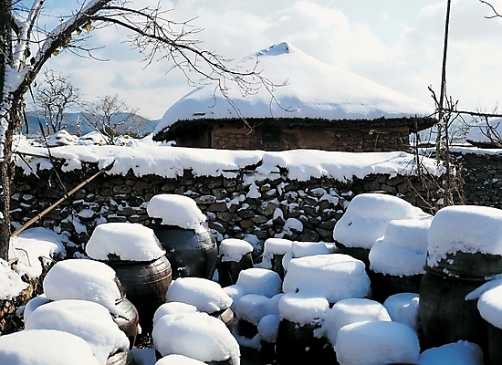 포토 주간 나무 식물 구름 한국문화 한국전통 전통 건축물 계절 전통문화 생활용품 고건축 설경 겨울 한국건축 하늘 지붕 주택 돌담 풍경 사람없음 야외 건물 담장 햇빛 쌓기 정원 시골 눈 항아리 시골집 대설 앙상함 김장독 국내포토 자연요소 동양문화 건축 문화 모션 날씨 한국 태양 돌_바위 도자기 절기 오브젝트 파일형식